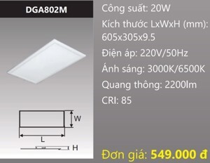 Đèn led panel bảng Duhal DGA802M
