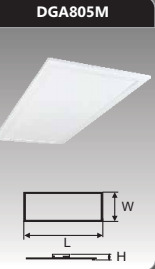 Đèn led panel bảng Duhal DGA805M