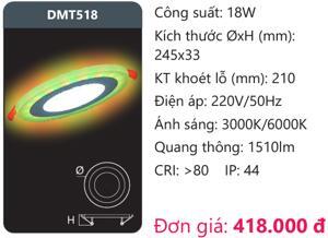 Đèn led panel đổi màu âm trần Duhal 18w DMT518