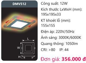 Đèn led panel Duhal DMV512