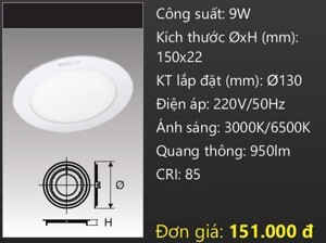 Đèn LED Panel Duhal SDGT509 - 9W
