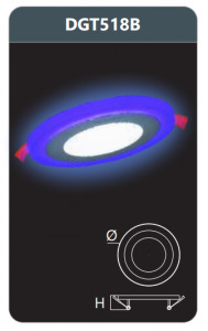 Đèn LED Panel màu  Duhal DGT518B -18W