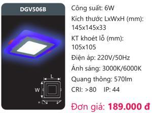 Đèn led panel màu Duhal DGV506B