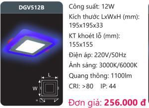 Đèn led panel màu Duhal DGV512B