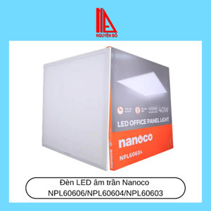 Đèn LED panel office ốp trần loại tấm 40W 6500K trắng Panasonic NPL60606