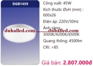 Đèn led panel ốp trần DGB1459 45W