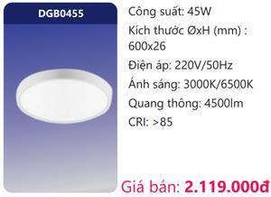 Đèn led panel ốp trần siêu mỏng cao cấp 45W DGB0455 Duhal