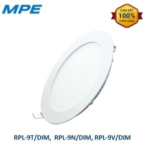 Đèn Led Panel tròn âm Dimmable 9W MPE RPL-9V/DIM ánh sáng vàng