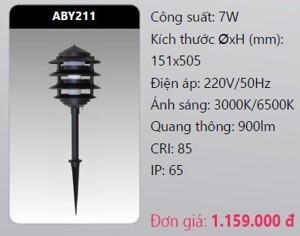 Đèn led quan sát sân vườn Duhal ABY211 - 7W