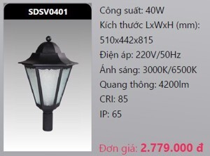 Đèn led sân vườn Duhal SDSV0401 - 40W