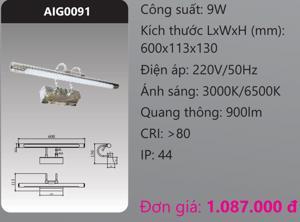 Đèn led soi gương xoay phòng tắm Duhal AIG0091