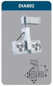 Đèn led thanh ray 2x3W Duhal DIA802