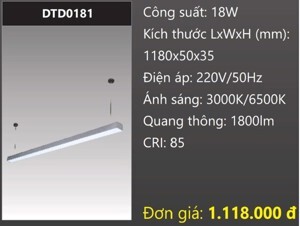 Đèn led treo phòng họp DTD0181 18W