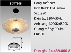 Đèn led treo thả trang trí Duhal SDTT905