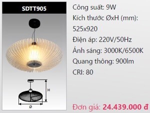 Đèn led treo thả trang trí Duhal SDTT905