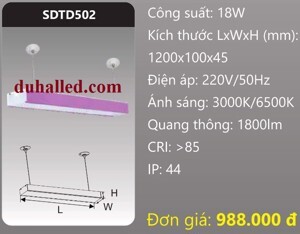 Đèn led treo trần Duhal SDTD502 18W