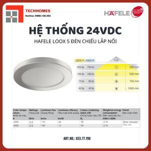 Đèn Led tròn gắn nổi F65x6mm 3035 24v Hafele-Loox 833.77.190