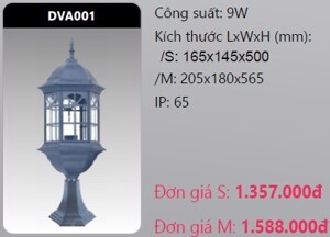 Đèn Led trụ cổng DVA001