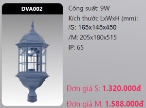 Đèn Led trụ cổng DVA002