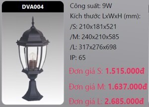 Đèn Led trụ cổng DVA004