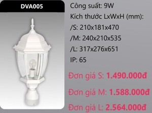 Đèn Led trụ cổng DVA005