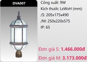 Đèn Led trụ cổng DVA007