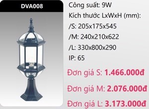 Đèn Led trụ cổng DVA008