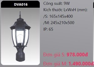 Đèn Led trụ cổng DVA016 5W