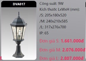 Đèn Led trụ cổng DVA017 5W