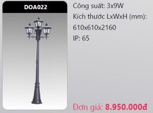 Đèn led trụ công viên DOA022