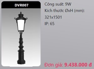 Đèn led trụ công viên Duhal DVR007 - 5W