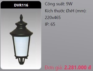 Đèn led trụ công viên Duhal DVR116 - 5W