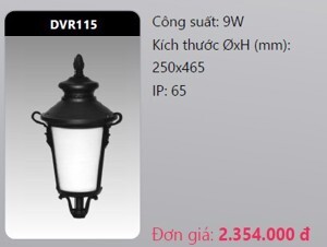 Đèn led trụ công viên Duhal DVR115 - 5W