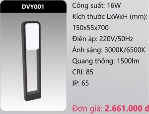 Đèn led trụ sân vườn Duhal DVY001 - 16W