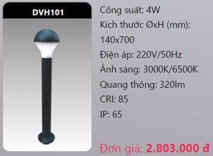 Đèn Led trụ sân vườn DVH101 4W