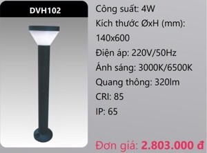 Đèn Led trụ sân vườn DVH102 4W