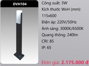 Đèn Led trụ sân vườn DVH104