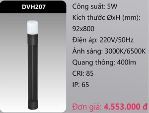 Đèn Led trụ sân vườn DVH207 5W