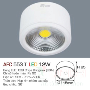 Đèn lon âm trần Anfaco AFC-553 - 12W