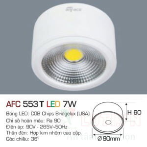 Đèn lon âm trần Anfaco AFC-553 - 7W
