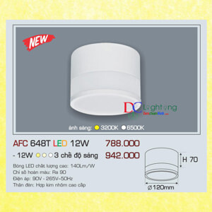 Đèn lon nổi led  AFC 648T 12W 1C