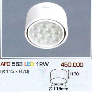 Đèn lon ốp trần nổi Anfaco AFC-563-12W