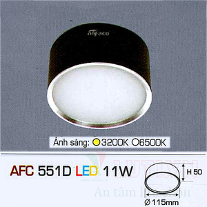 Đèn lon ốp trần nổi Anfaco AFC-551D-11W