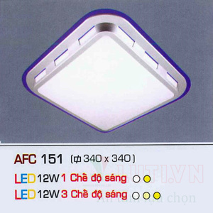 Đèn mâm ốp trần led Anfaco AFC-151-12W-3CĐ