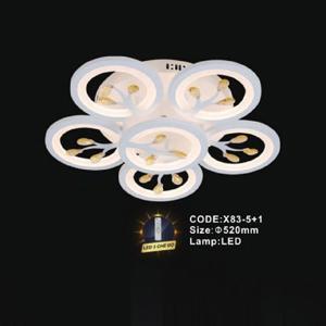 ĐÈN MÂM ỐP TRẦN LED X83-5+1