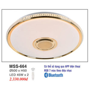 Đèn mâm ốp trần tròn siêu sáng MSS-664