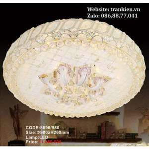 Đèn mâm tròn pha lê 8896/980