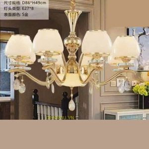 Đèn mâm tròn pha lê 8906/1000