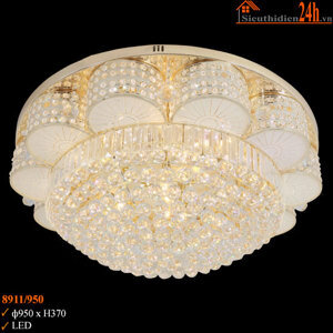 Đèn mâm tròn pha lê 8911/950