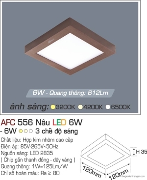 Đèn ốp trần cao cấp Anfaco AFC 556N 6W 1C